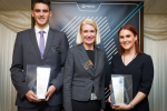 Amanda Milling MP with local apprentices Jessica Ellis and Alex Beech